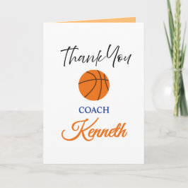 Basketball Coach Appreciation Card, Thank You Card 案内状