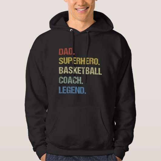 Basketball coach dad パーカ (正面)