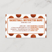 Basketball Coach Illustration for Teams and Lesson 名刺 (裏面)