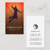 Basketball Coach Sports Scout 名刺 (正面/裏面)