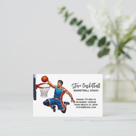 Basketball Coach Trainer 名刺 (スタンド正面)