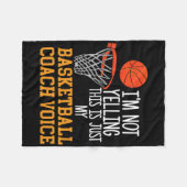 Basketball Coach Voice  フリースブランケット (正面(横))
