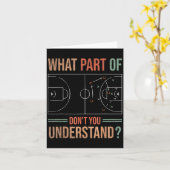 Basketball Coach What Part Of Dont You Understand カード (黄色い花)
