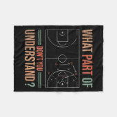 Basketball Coach What Part Of Dont You Understand  フリースブランケット (正面(横))