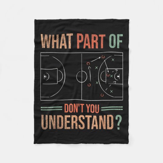 Basketball Coach What Part Of Dont You Understand  フリースブランケット (正面)