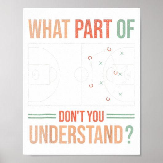 Basketball Coach What Part Of Dont You Understand  ポスター (正面)