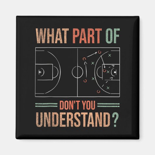 Basketball Coach What Part Of Dont You Understand  マグネット (正面)