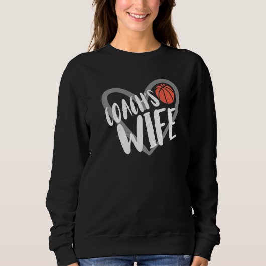 Basketball Coach's Wife Heart  スウェットシャツ (正面)