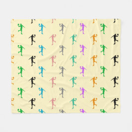 Basketball - Colorful Player Pattern  フリースブランケット
