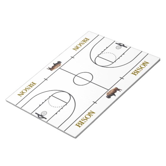 Basketball Court Layout Coaching ノートパッド (アングル)