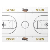 Basketball Court Layout Coaching ノートパッド (正面)