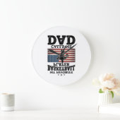 Basketball Dad Patriotic Vintage Engraving T-Shirt ラージ壁時計 (ホーム)