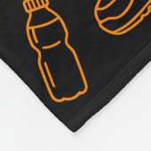 Basketball Doodle Pattern Custom Name Senior Gift フリースブランケット (角)