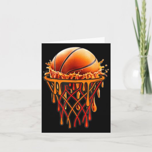 Basketball Drip Graphic, Basketball Funny Bruh Gif カード (正面)