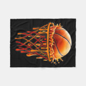 Basketball Drip Graphic, Basketball Funny Bruh Gif フリースブランケット (正面(横))
