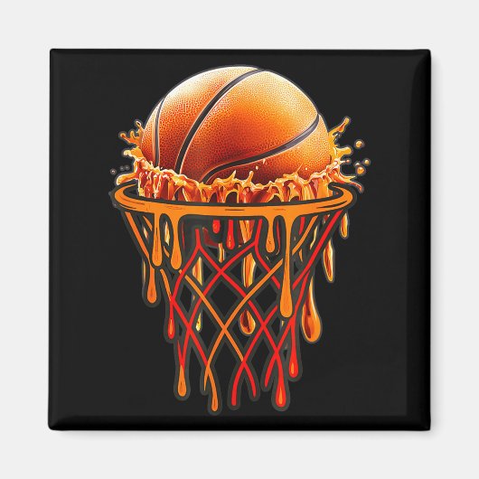Basketball Drip Graphic, Basketball Funny Bruh Gif マグネット (正面)