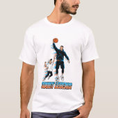Basketball Drip Neon Basketball Graphics  Tシャツ (正面)