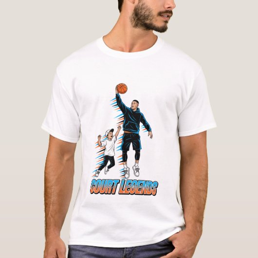 Basketball Drip Neon Basketball Graphics  Tシャツ (正面)