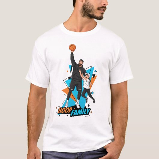 Basketball Drip Neon Basketball Graphics  Tシャツ (正面)