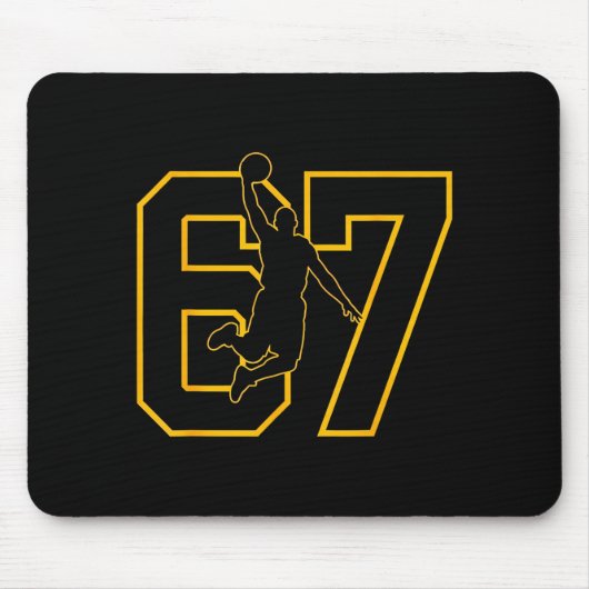 Basketball Drip Number 67 Basketball Player  マウスパッド (正面)