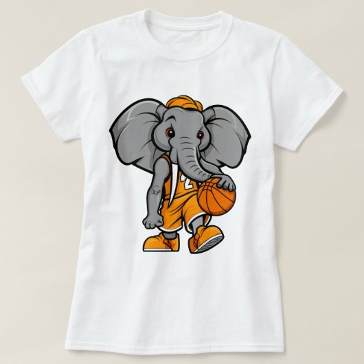 Basketball Elephant Tシャツ (デザイン正面)