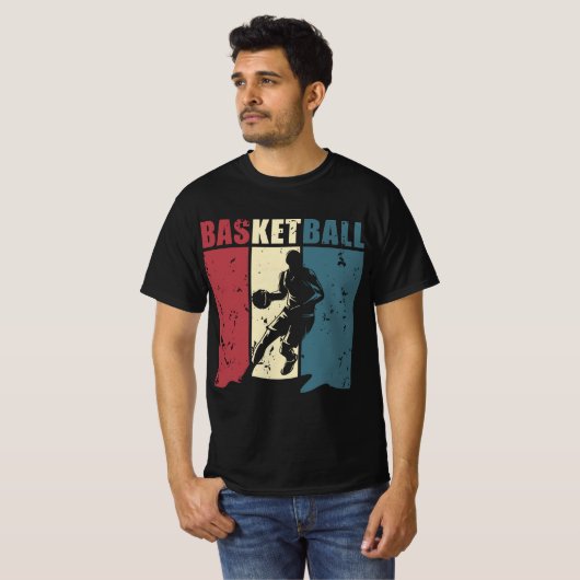 Basketball Energy – Dynamic Player Silhouette  Tシャツ (正面フル)