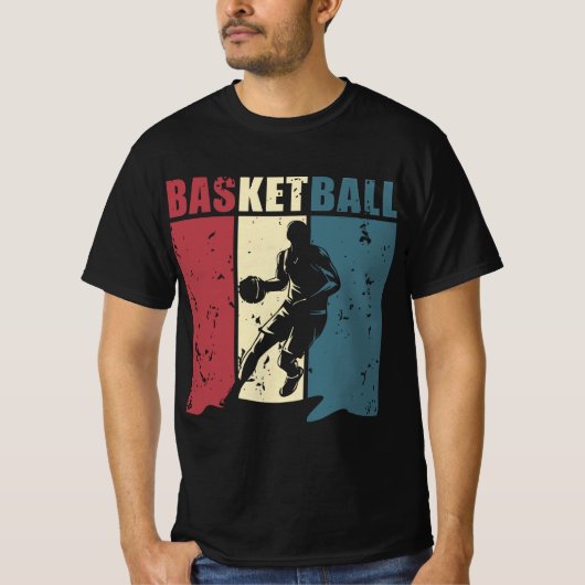 Basketball Energy – Dynamic Player Silhouette  Tシャツ (正面)