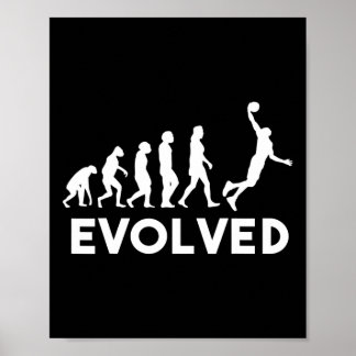 Basketball Evolution Men Women Boys Girls Kids Bak ポスター