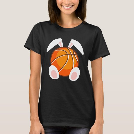 Basketball fans Easter Bunny Happy Easter Basketba Tシャツ (正面)