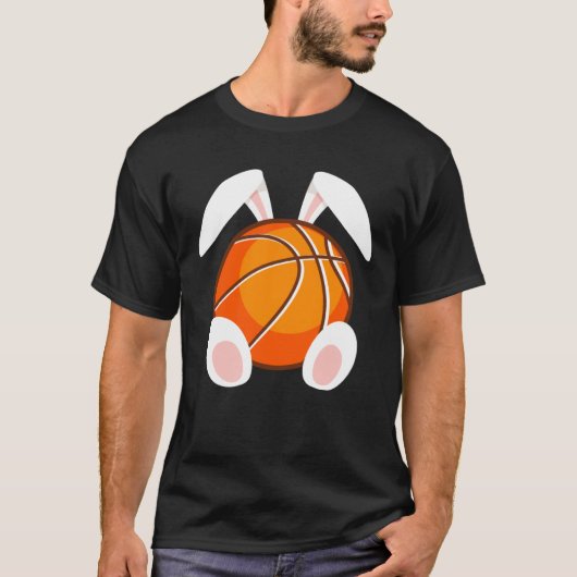 Basketball fans Easter Bunny Happy Easter Basketba Tシャツ (正面)