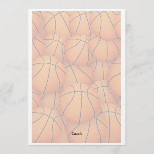 Basketball First Birthday Invitation | All Star 招待状 (裏面)