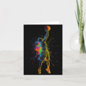 Basketball For Men Kids Youth Player Slam Dunk Tee カード (正面)