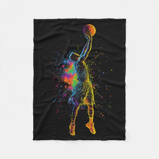 Basketball For Men Kids Youth Player Slam Dunk Tee フリースブランケット (正面)