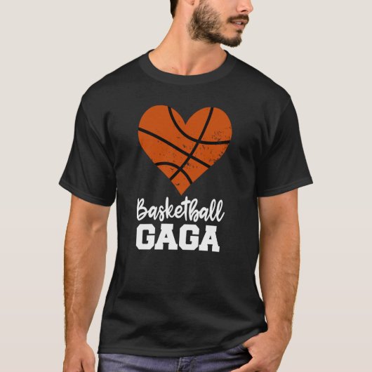 Basketball Gaga Basketball Heart Grandma Gaga Tシャツ (正面)