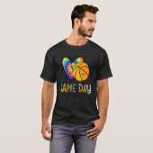 Basketball Game Day Vibes Basketball Mom Tie dye Tシャツ (正面フル)