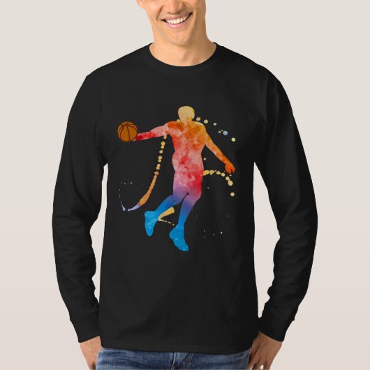 Basketball Game Sport B Ball Basketball Player Tシャツ (正面)