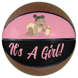 Basketball Gender Reveal Baby Shower Pink Girl  バスケットボール
