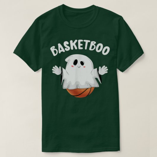 Basketball Ghost BasketBoo Basketball Lovers Hallo Tシャツ (デザイン正面)