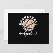 Basketball girl ball player fan team ポストカード (正面/裏面)