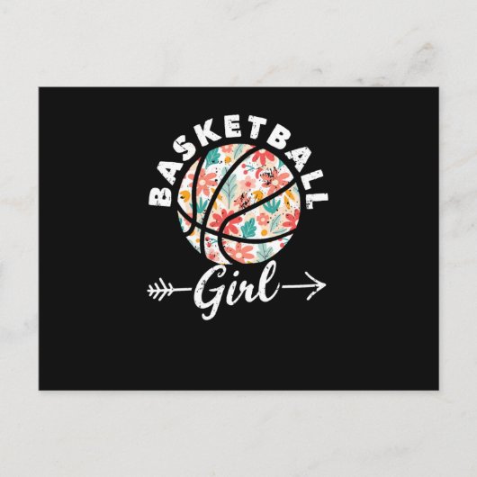 Basketball girl ball player fan team ポストカード (正面)