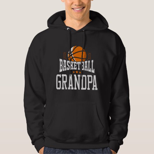 Basketball Grandpa Team Sports Fan パーカ (正面)