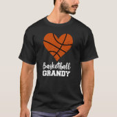 Basketball Grandy Basketball Heart Grandma Grandy Tシャツ (正面)