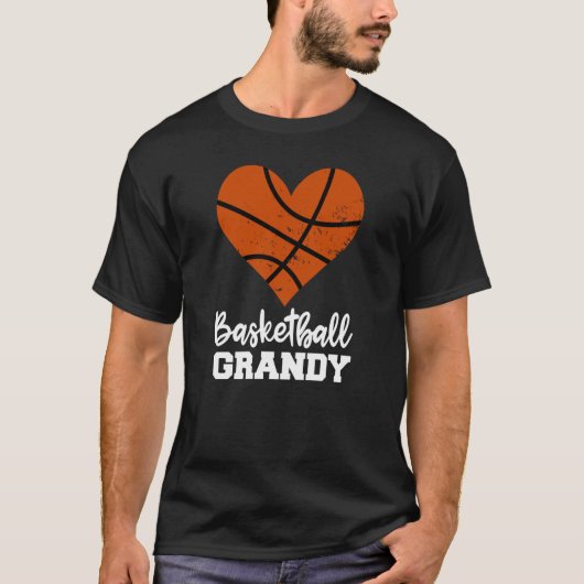 Basketball Grandy Basketball Heart Grandma Grandy Tシャツ (正面)