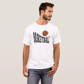 Basketball Graphic T Shirt With Crashing Ball Desi Tシャツ (正面フル)