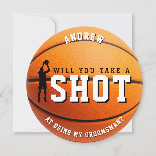 Basketball Groomsman Proposal Take a Shot (正面)