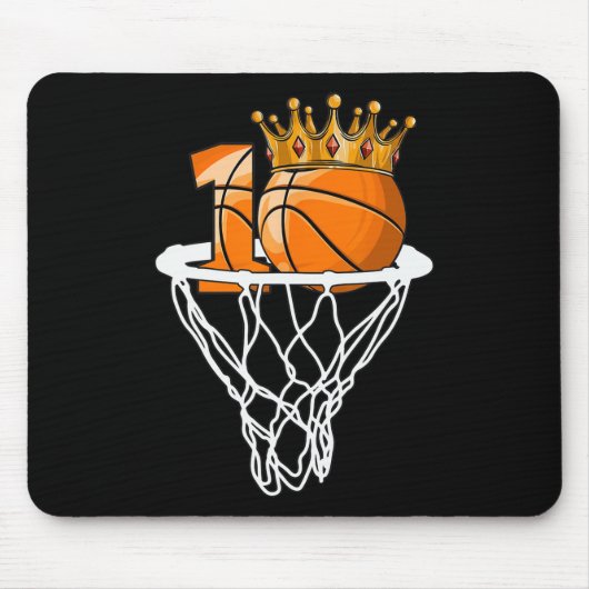 Basketball Happy 10th Birthday Boy Bball 10 Years  マウスパッド (正面)