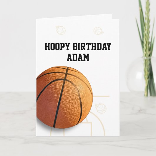 Basketball Happy Birthday Card Sports Funny カード (正面)
