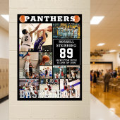 Basketball High School Senior Night Photo Collage ポスター