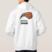 Basketball hoody with front and back quote    パーカ (裏面)