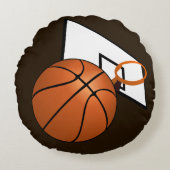 Basketball Hoop and Ball Sports ラウンドクッション (正面)